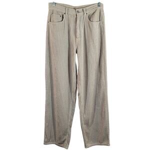 W BDG Womens Beige Corduroy High Rise Baggy Pants Size 31 Cream Grunge Y2K Retro
